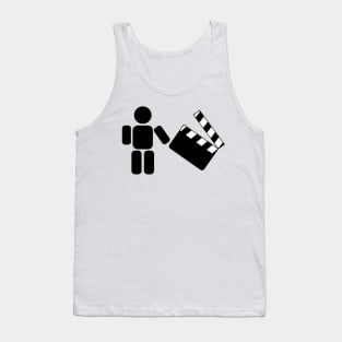Pictogram holding a movie clapperboard Tank Top